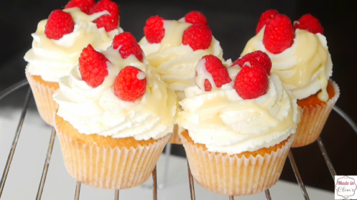 Cupcake chocolat blanc framboise