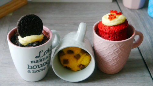 3 MUG CAKES: OREO | COOKIES | RED VELVET