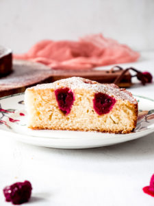 Gâteau semoule framboises