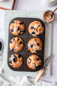 Muffins myrtilles chocolat blanc