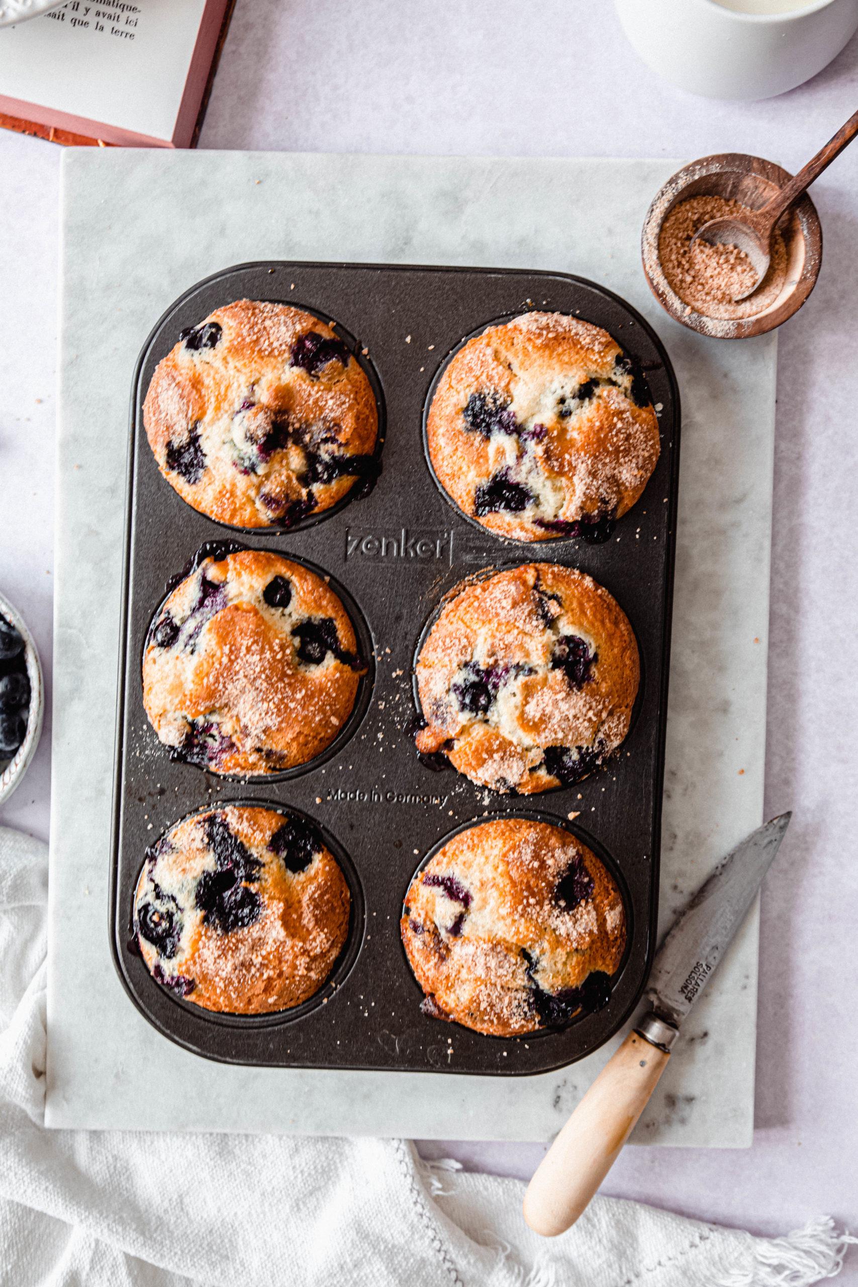 Muffins myrtilles chocolat blanc - Made in Clem's