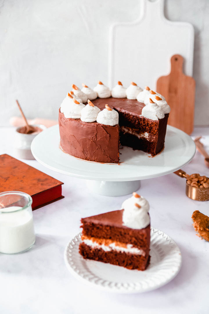 Layer cake chocolat beurre de cacahuètes - Made in Clem's